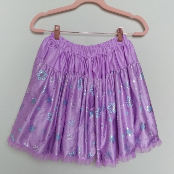 Disney Tutu Couture Girls Purple Elsa Frozen Satin and Tulle Skirt Size 10 - Picture 1 of 7